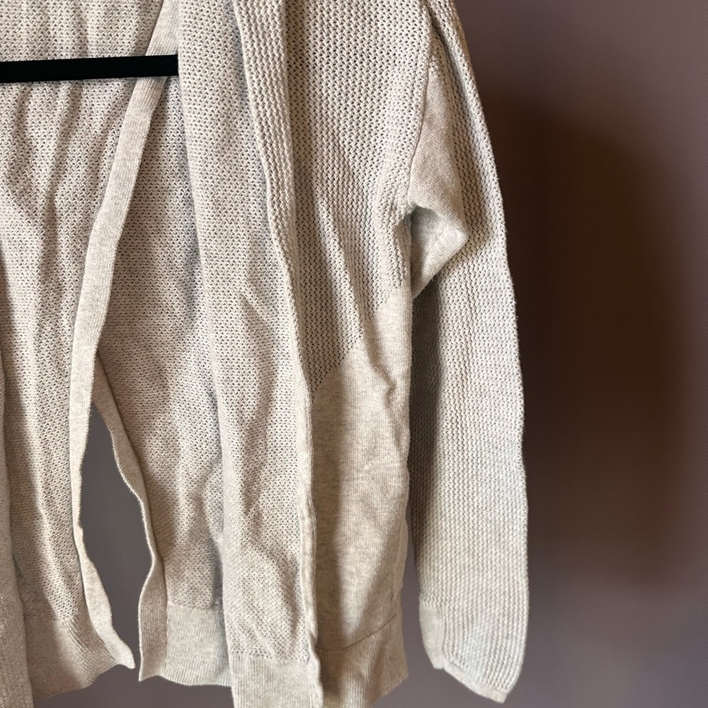 Lululemon Still Movements Open Back Hooded Knit Sweater Gray Size 2 - Picture 8 of 10
